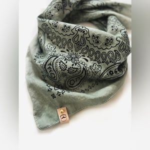NWT BANDANA SAGE GREEN HAND DYED LOCALLY IN THE NORTHWEST.